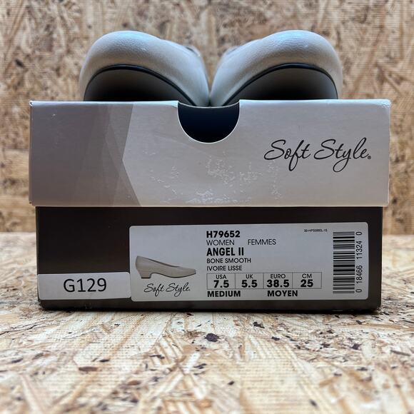Soft Style Angel II H79652 Bone Smooth Upper Round Closed Toe Pumps 7.5 Shoes - Picture 9 of 11